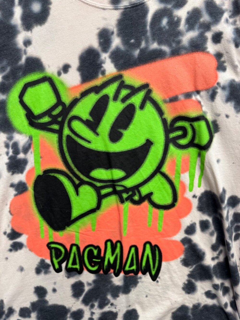 Pac-Man Tie-Dye Graphic T-Shirt By C-Life Group LTD - Picture 2 of 4